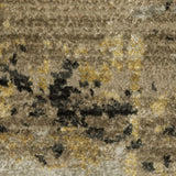 Oriental Weavers Bauer 2061X Modern & Contemporary/Industrial Abstract PET Fibers Indoor Area Rug Gold/ Black 9'10" x 12'10" B2061X300390ST