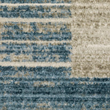 Oriental Weavers Bauer 090B2 Modern & Contemporary/Industrial Geometric PET Fibers Indoor Area Rug Blue/ Beige 9'10" x 12'10" B090B2300390ST