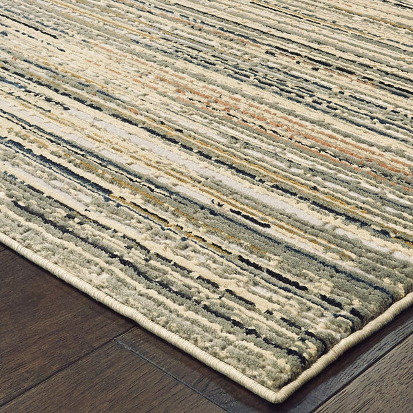 Oriental Weavers Bowen 1332J Contemporary/ Abstract Polypropylene, Polyester Indoor Area Rug Ivory/ Gold 9'10" x 12'10" B1332J300390ST