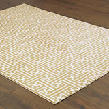 Oriental Weavers Bowen 1333Y Contemporary/ Geometric Polypropylene, Polyester Indoor Area Rug Gold/ Ivory 9'10" x 12'10" B1333Y300390ST