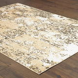 Oriental Weavers Bowen 2067W Contemporary/ Abstract Polypropylene, Polyester Indoor Area Rug Grey/ Gold 9'10" x 12'10" B2067W300390ST