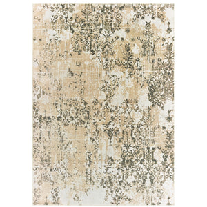 Oriental Weavers Bowen 2067W Contemporary/ Abstract Polypropylene, Polyester Indoor Area Rug Grey/ Gold 9'10" x 12'10" B2067W300390ST