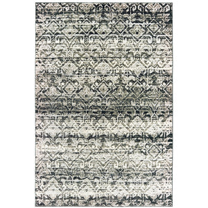 Oriental Weavers Bowen 042H2 Industrial/Bohemian Geometric Polypropylene, Polyester Indoor Area Rug Grey/ Ivory 9'10" x 12'10" B042H2300390ST