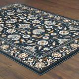 Oriental Weavers Bowen 534L2 Traditional/Persian Oriental Polypropylene, Polyester Indoor Area Rug Navy/ Gold 9'10" x 12'10" B534L2300390ST