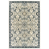 Oriental Weavers Bowen 073J2 Traditional/ Oriental Polypropylene, Polyester Indoor Area Rug Ivory/ Navy 9'10" x 12'10" B072J2300390ST