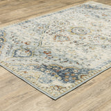 Oriental Weavers Branson BR01A Vintage/Traditional Medallion Polypropylene Indoor Area Rug Blue/ Multi 9'10" x 12'10" BBR01A300390ST