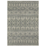 Oriental Weavers Branson BR02A Tribal/Bohemian Geometric Polypropylene Indoor Area Rug Blue/ Beige 9'10" x 12'10" BBR02A300390ST