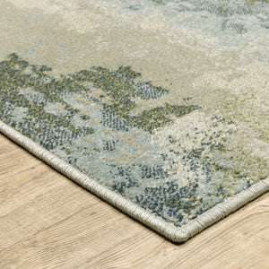 Oriental Weavers Branson BR08A Modern & Contemporary/Industrial Casual Polypropylene Indoor Area Rug Blue/ Green 9'10" x 12'10" BBR08A300390ST