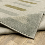 Oriental Weavers Branson BR09A Modern & Contemporary/Industrial Striped Polypropylene Indoor Area Rug Beige/ Grey 9'10" x 12'10" BBR09A300390ST