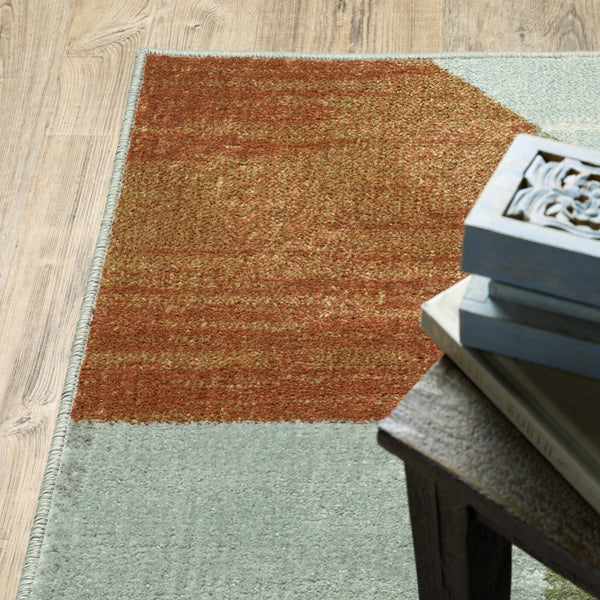 Oriental Weavers Branson BR11A Modern & Contemporary/Industrial Geometric Polypropylene Indoor Area Rug Grey/ Multi 9'10" x 12'10" BBR11A300390ST