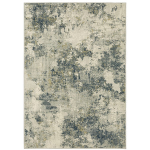 Oriental Weavers Branson BR12A Modern & Contemporary/Industrial Abstract Polypropylene Indoor Area Rug Beige/ Teal 9'10" x 12'10" BBR12A300390ST