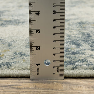 Oriental Weavers Branson BR12A Modern & Contemporary/Industrial Abstract Polypropylene Indoor Area Rug Beige/ Teal 9'10" x 12'10" BBR12A300390ST