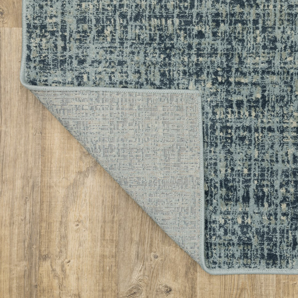 Oriental Weavers Branson BR13A Modern & Contemporary/Industrial Striped Polypropylene Indoor Area Rug Teal/ Grey 9'10" x 12'10" BBR13A300390ST