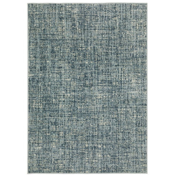 Oriental Weavers Branson BR13A Modern & Contemporary/Industrial Striped Polypropylene Indoor Area Rug Teal/ Grey 9'10" x 12'10" BBR13A300390ST