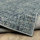 Oriental Weavers Branson BR13A Modern & Contemporary/Industrial Striped Polypropylene Indoor Area Rug Teal/ Grey 9'10" x 12'10" BBR13A300390ST