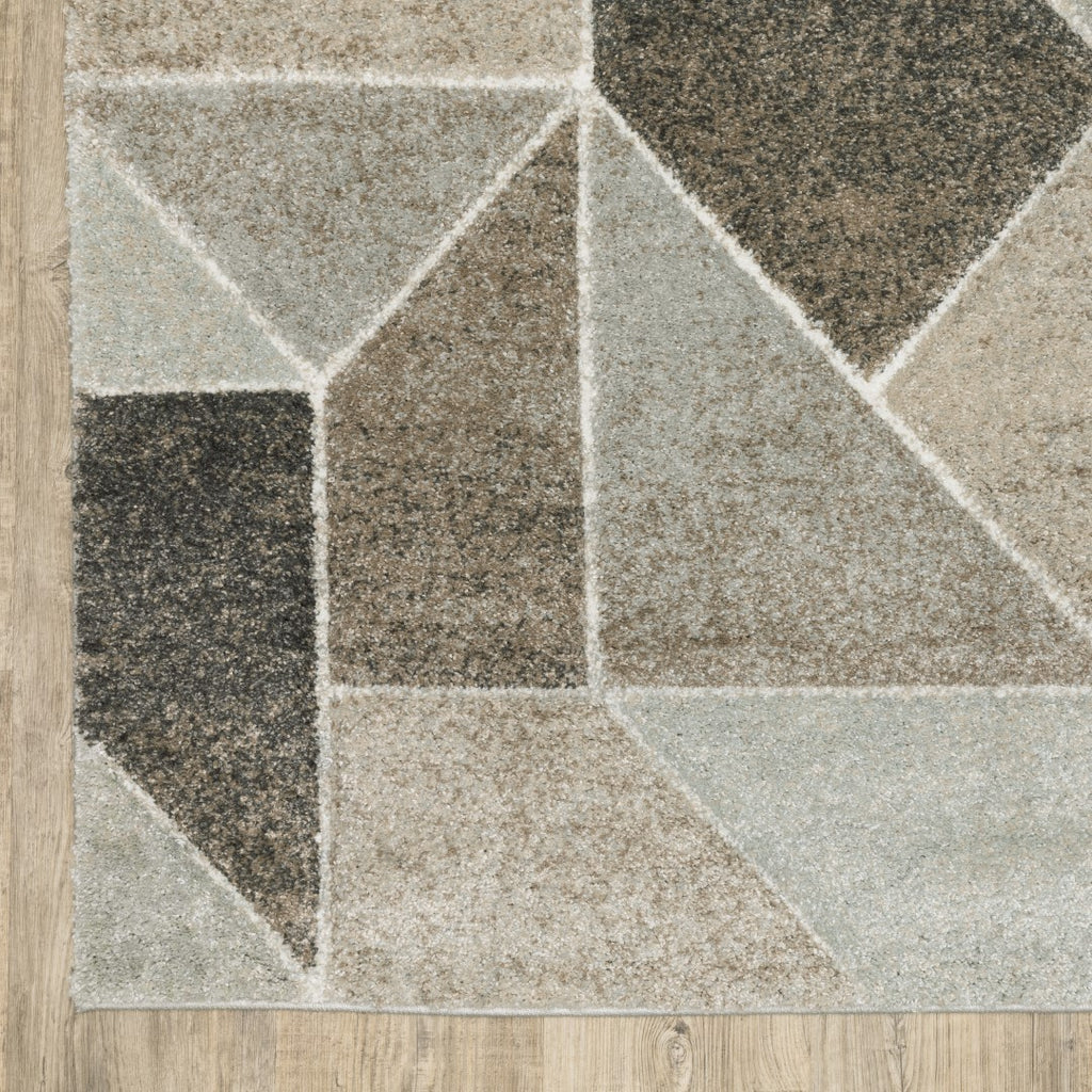 Oriental Weavers Cambria 004L2 Contemporary/Industrial Geometric Polypropylene Indoor Area Rug Grey/Brown 9'10" x 12'10" C0014L2300390ST