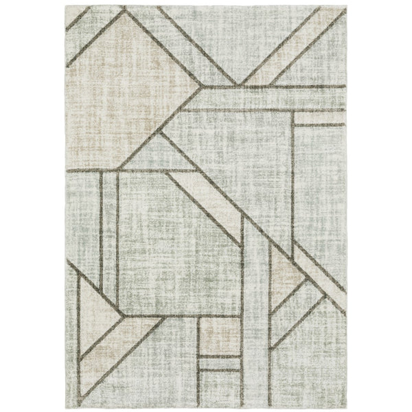 Oriental Weavers Cambria 5569B Contemporary/Industrial Geometric Polypropylene Indoor Area Rug Grey/ Beige 9'10" x 12'10" C5569B300390ST
