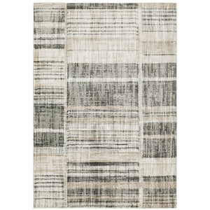 Oriental Weavers Cambria 055X2 Contemporary/Industrial Geometric Polypropylene Indoor Area Rug Tan/ Charcoal 9'10" x 12'10" C055X2300390ST