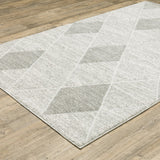 Oriental Weavers Cambria 005W2 Contemporary/Casual Geometric Polypropylene Indoor Area Rug Grey/ Ivory 9'10" x 12'10" C005W2300390ST