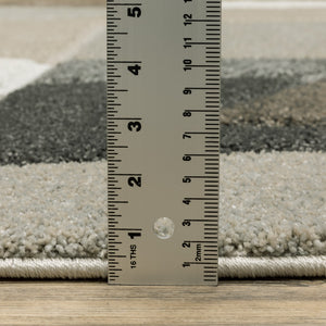 Oriental Weavers Cambria 084J2 Contemporary/Modern Geometric Polypropylene Indoor Area Rug Beige/ Multi 9'10" x 12'10" C084J2300390ST