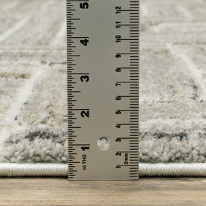 Oriental Weavers Cambria 093L2 Contemporary/Casual Herringbone Polypropylene Indoor Area Rug Ivory/ Beige 9'10" x 12'10" C093L2300390ST