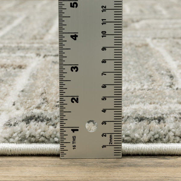 Oriental Weavers Cambria 093L2 Contemporary/Casual Herringbone Polypropylene Indoor Area Rug Ivory/ Beige 9'10" x 12'10" C093L2300390ST