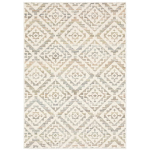 Oriental Weavers Capistrano 288Q1 Southwestern/ Geometric Polypropylene, Polyester Indoor Area Rug Ivory/ Grey 9'10" x 12'10" C288Q1300390ST