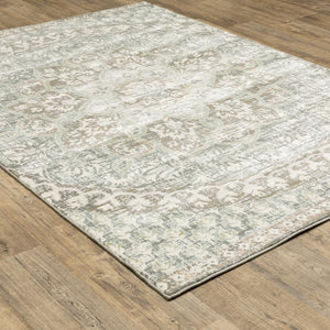 Oriental Weavers Capistrano 517B1 Global/Bohemian Floral Polypropylene, Polyester Indoor Area Rug Ivory/ Grey 5'3" x 7'6" C517B1160230ST