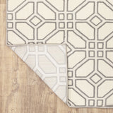 Oriental Weavers Capistrano 522A1 Moroccan/Global Geometric Polypropylene, Polyester Indoor Area Rug Ivory/ Grey 9'10" x 12'10" C522A1300390ST