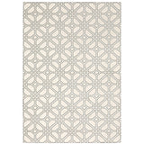 Oriental Weavers Capistrano 522A1 Moroccan/Global Geometric Polypropylene, Polyester Indoor Area Rug Ivory/ Grey 9'10" x 12'10" C522A1300390ST