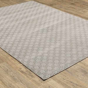 Oriental Weavers Capistrano 525B1 Transitional/Casual Geometric Polypropylene, Polyester Indoor Area Rug Grey 7'10" x 10'10" C525B1240330ST
