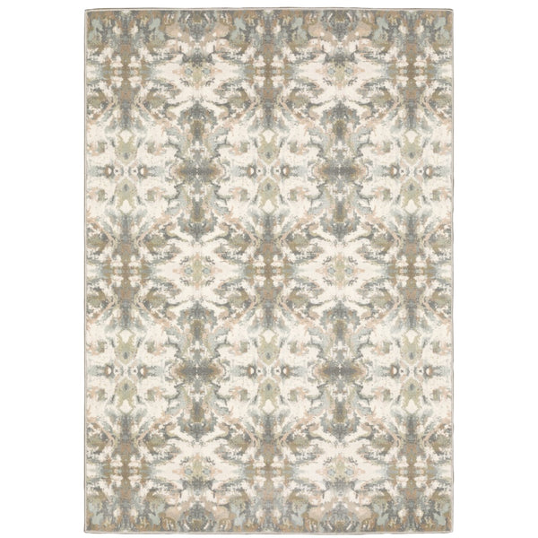 Oriental Weavers Capistrano 535B1 Bohemian/Global Geometric Polypropylene, Polyester Indoor Area Rug Ivory/ Multi 9'10" x 12'10" C535B1300390ST