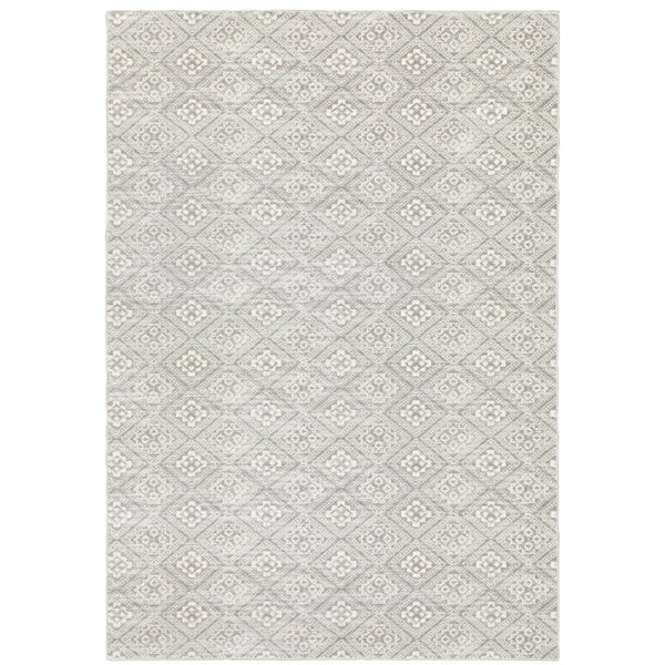 Oriental Weavers Capistrano 9894F Casual/Industrial Geometric Polypropylene, Polyester Indoor Area Rug Grey 9'10" x 12'10" C9894F300390ST