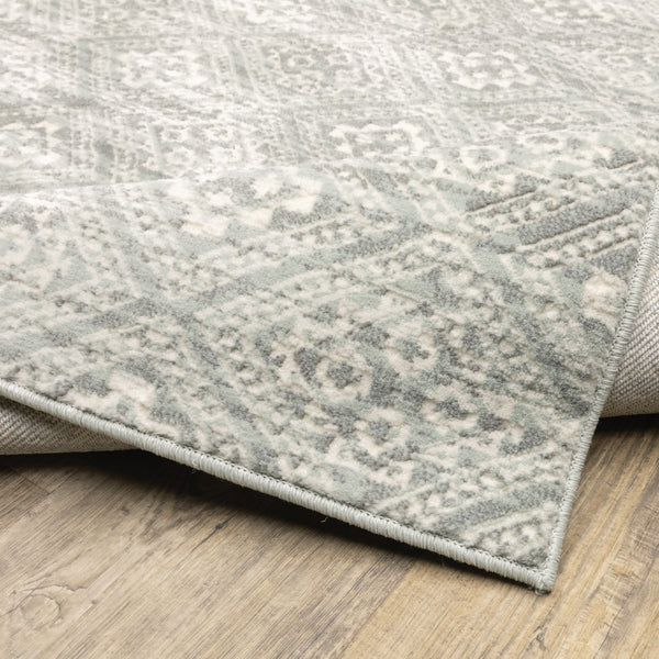 Oriental Weavers Capistrano 9894F Casual/Industrial Geometric Polypropylene, Polyester Indoor Area Rug Grey 9'10" x 12'10" C9894F300390ST