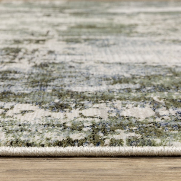 Oriental Weavers Caravan 2060F Contemporary/Industrial Abstract Polyester Indoor Area Rug Green/ Blue 9'10" x 12'10" C2060F300394ST