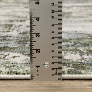 Oriental Weavers Caravan 2060F Contemporary/Industrial Abstract Polyester Indoor Area Rug Green/ Blue 9'10" x 12'10" C2060F300394ST