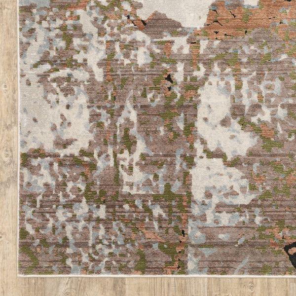 Oriental Weavers Caravan 4150Z Contemporary/Industrial Abstract Polyester Indoor Area Rug Grey/ Pink 9'10" x 12'10" C4150Z300394ST