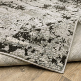 Oriental Weavers Caravan 4153Q Contemporary/Industrial Abstract Polyester Indoor Area Rug Grey/ Black 9'10" x 12'10" C4153Q300394ST