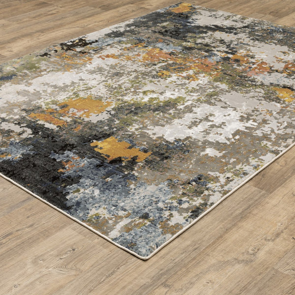 Oriental Weavers Caravan 502X8 Contemporary/Industrial Abstract Polyester Indoor Area Rug Grey/ Multi 7'10" x 10'10" C502X8240340ST