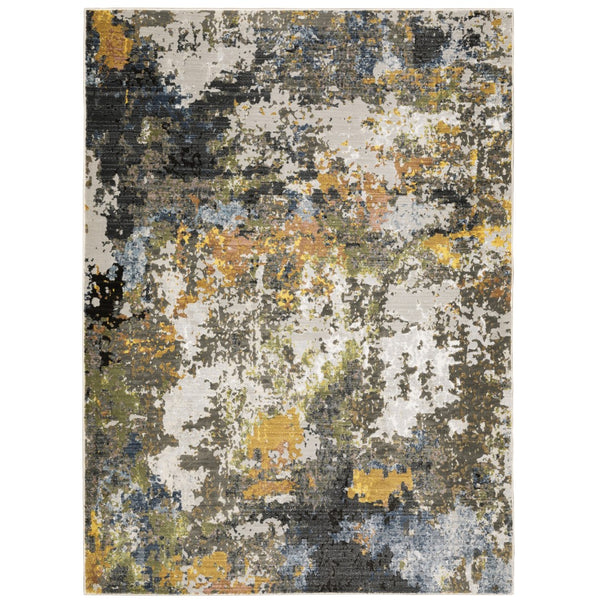 Oriental Weavers Caravan 502X8 Contemporary/Industrial Abstract Polyester Indoor Area Rug Grey/ Multi 7'10" x 10'10" C502X8240340ST