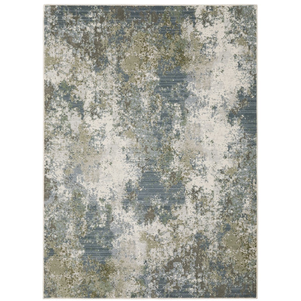 Oriental Weavers Caravan 5090E Contemporary/Industrial Abstract Polyester Indoor Area Rug Blue/ Green 7'10" x 10'10" C5090E240340ST