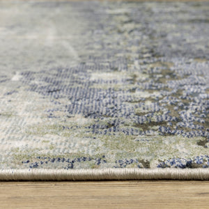 Oriental Weavers Caravan 5571H Contemporary/Industrial Abstract Polyester Indoor Area Rug Blue/ Green 7'10" x 10'10" C5571H240340ST