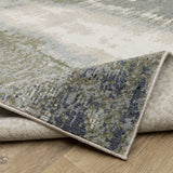 Oriental Weavers Caravan 5571H Contemporary/Industrial Abstract Polyester Indoor Area Rug Blue/ Green 7'10" x 10'10" C5571H240340ST