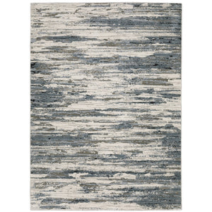 Oriental Weavers Caravan 750W8 Contemporary/Industrial Abstract Polyester Indoor Area Rug Blue/ Grey 9'10" x 12'10" C750W8300394ST