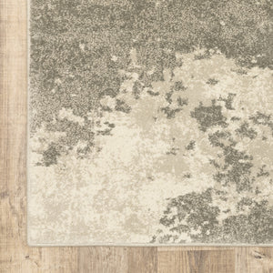 Oriental Weavers Carson 0734D Industrial/Vintage Abstract Polypropylene Indoor Area Rug Beige/ Grey 9'10" x 12'10" C0734D300390ST