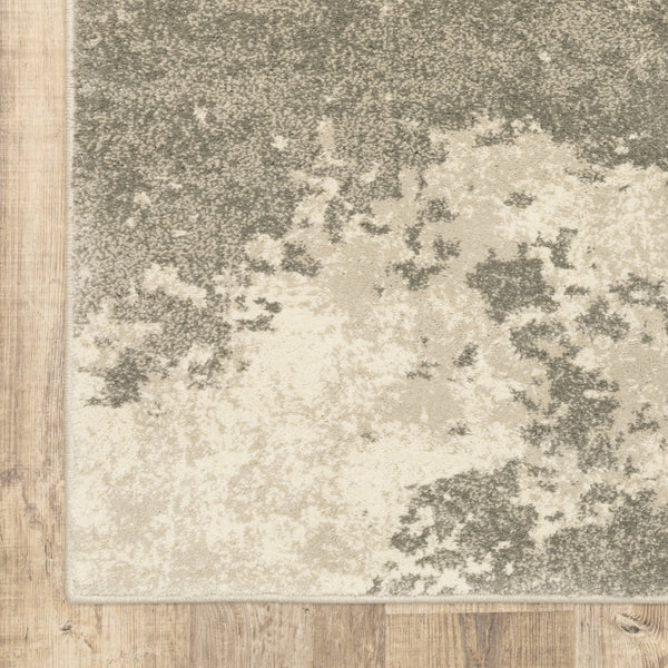 Oriental Weavers Carson 0734D Industrial/Vintage Abstract Polypropylene Indoor Area Rug Beige/ Grey 9'10" x 12'10" C0734D300390ST