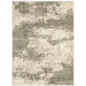 Oriental Weavers Carson 0734D Industrial/Vintage Abstract Polypropylene Indoor Area Rug Beige/ Grey 9'10" x 12'10" C0734D300390ST