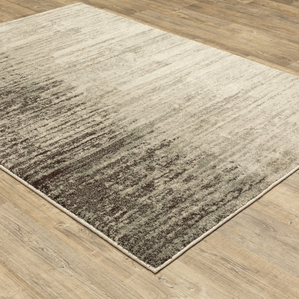 Oriental Weavers Carson 0735A Industrial/Vintage Abstract Polypropylene Indoor Area Rug Beige/ Grey 9'10" x 12'10" C0735A300390ST