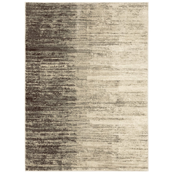 Oriental Weavers Carson 0735A Industrial/Vintage Abstract Polypropylene Indoor Area Rug Beige/ Grey 9'10" x 12'10" C0735A300390ST