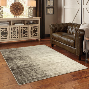 Oriental Weavers Carson 0735A Industrial/Vintage Abstract Polypropylene Indoor Area Rug Beige/ Grey 9'10" x 12'10" C0735A300390ST